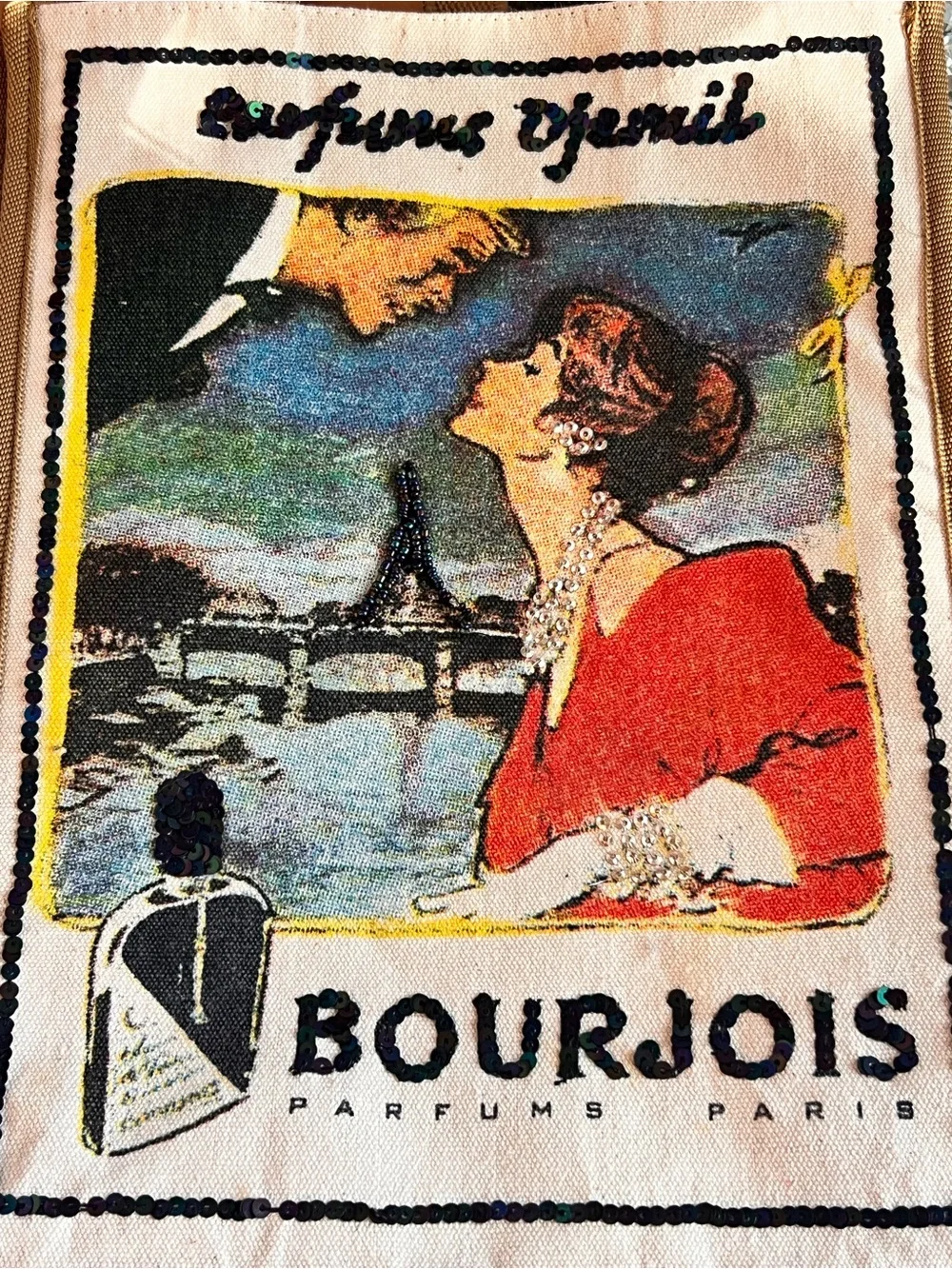 Vintage  Bourgeois Parfums, Paris canvas Graphic tote bag